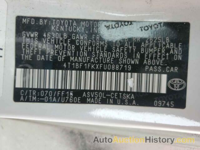 TOYOTA CAMRY LE, 4T1BF1FKXFU088719