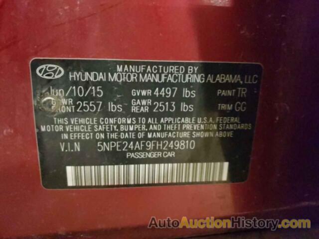 HYUNDAI SONATA SE, 5NPE24AF9FH249810