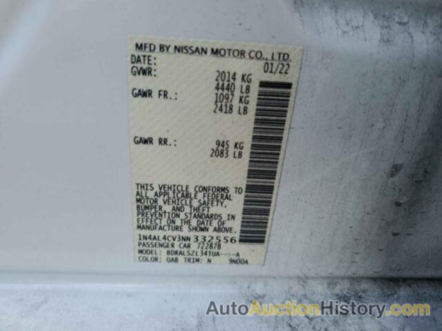 NISSAN ALTIMA SR, 1N4AL4CV3NN332556