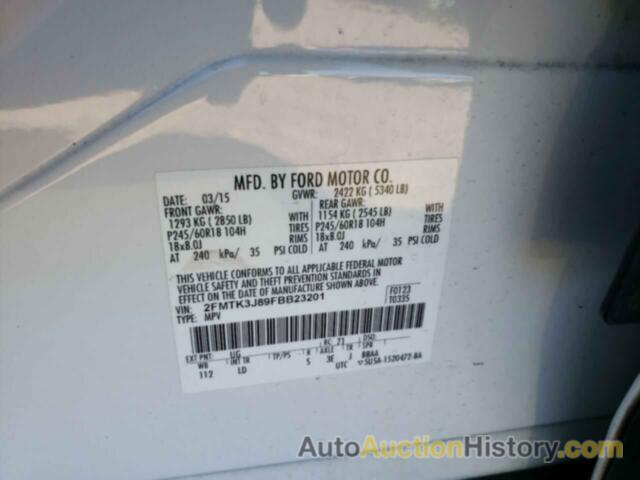 FORD EDGE SEL, 2FMTK3J89FBB23201