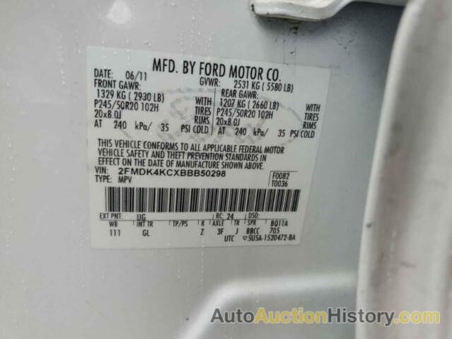 FORD EDGE LIMITED, 2FMDK4KCXBBB50298