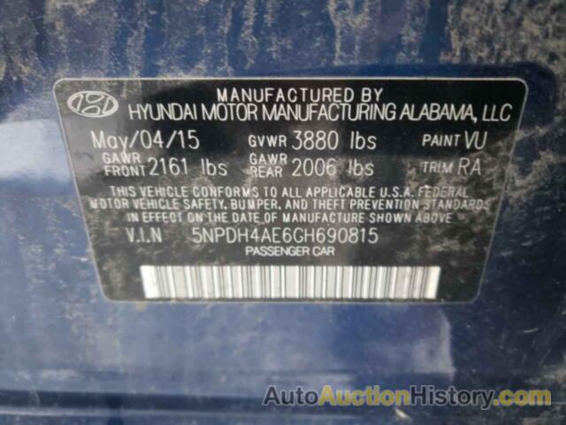 HYUNDAI ELANTRA SE, 5NPDH4AE6GH690815