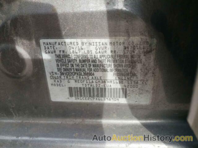 NISSAN VERSA S, 3N1CE2CPXGL398904