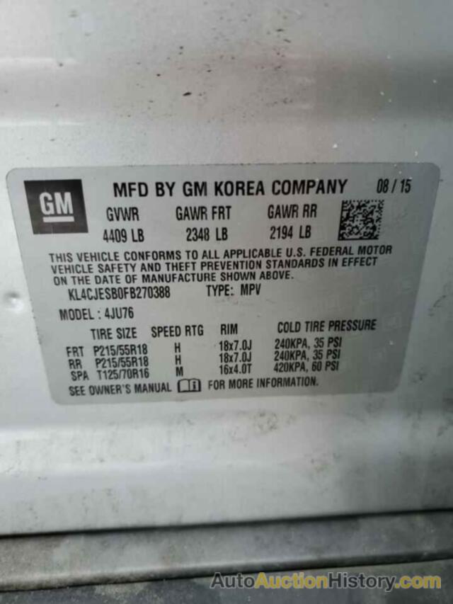 BUICK ENCORE, KL4CJESB0FB270388