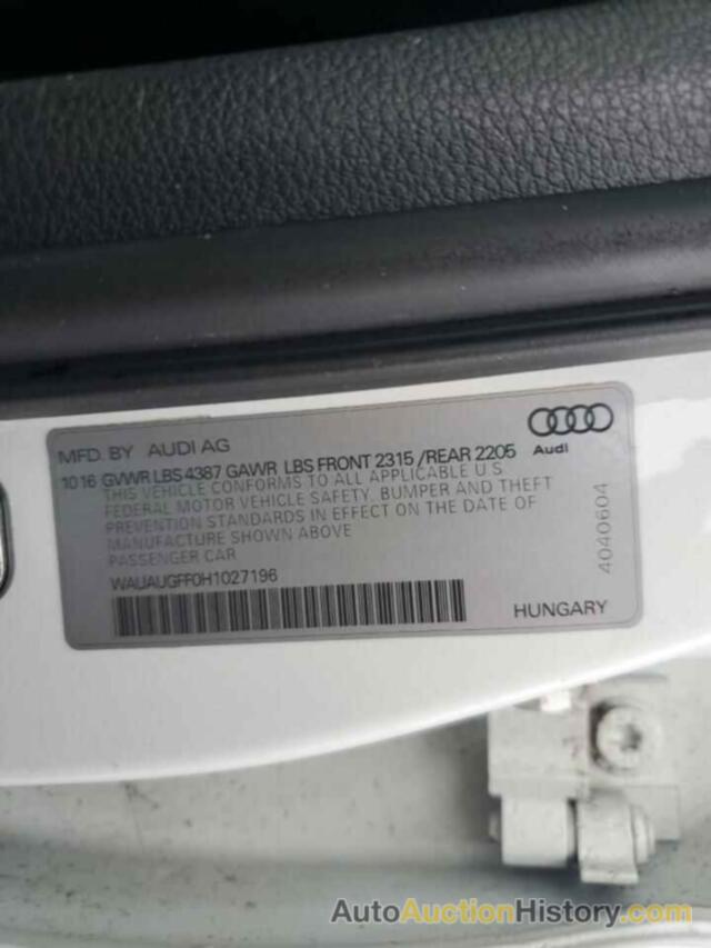 AUDI A3 PREMIUM, WAUAUGFF0H1027196