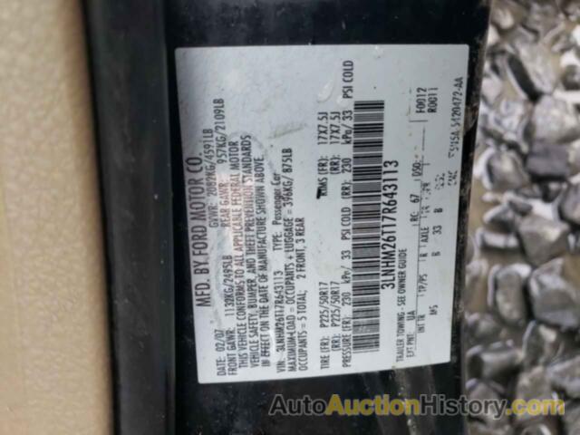 LINCOLN MKZ, 3LNHM26T17R643113