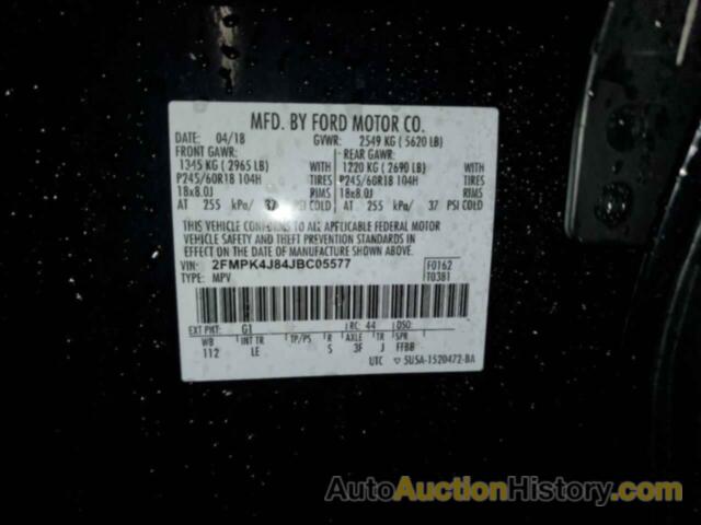 FORD EDGE SEL, 2FMPK4J84JBC05577