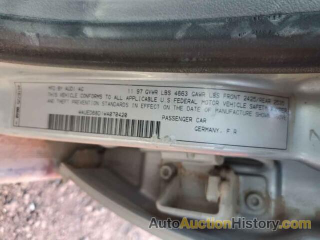 AUDI A4 2.8 QUATTRO, WAUED68D1WA070420