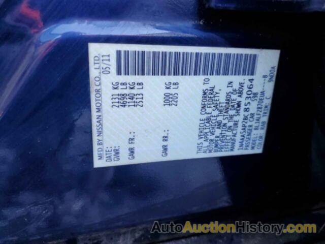 NISSAN MAXIMA S, 1N4AA5AP2BC853064