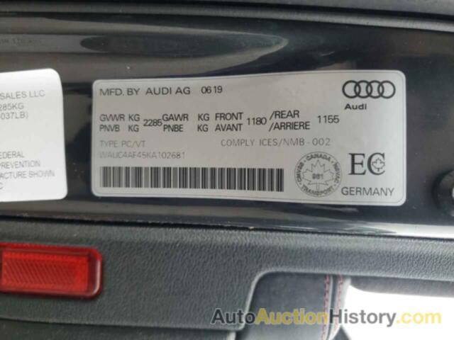 AUDI S4/RS4 PRESTIGE, WAUC4AF45KA102681