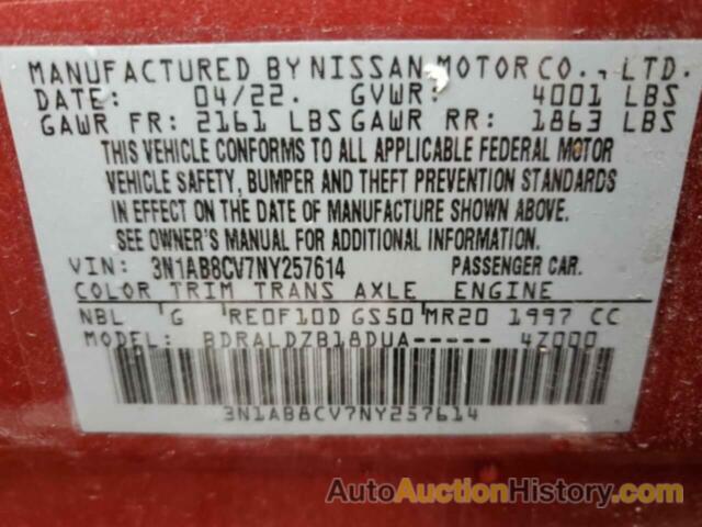 NISSAN SENTRA SV, 3N1AB8CV7NY257614