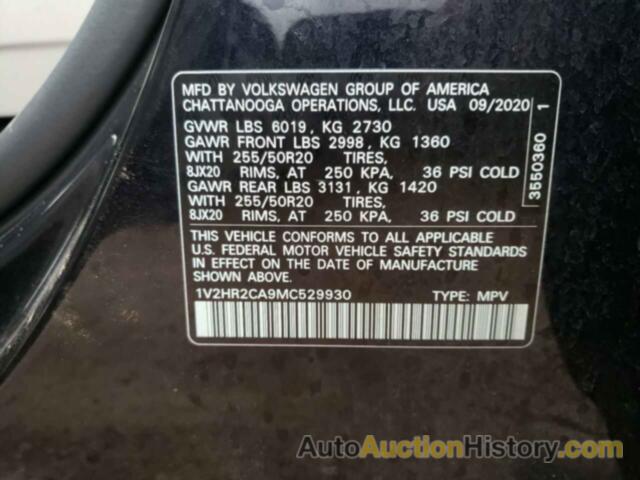 VOLKSWAGEN ATLAS SE, 1V2HR2CA9MC529930