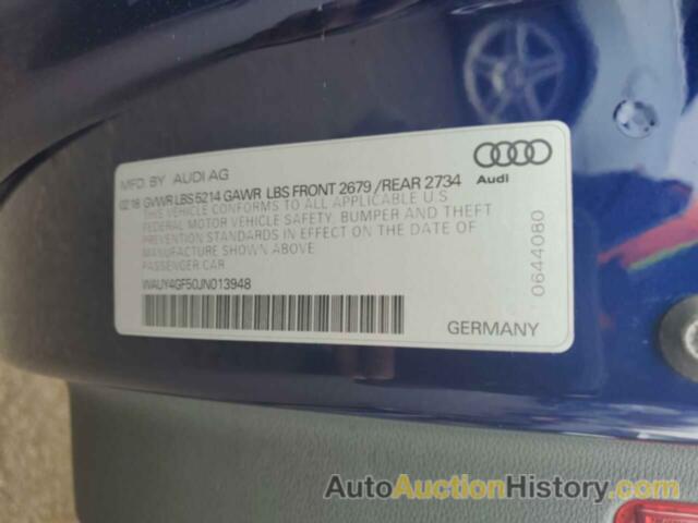 AUDI S5/RS5 PREMIUM PLUS, WAUY4GF50JN013948