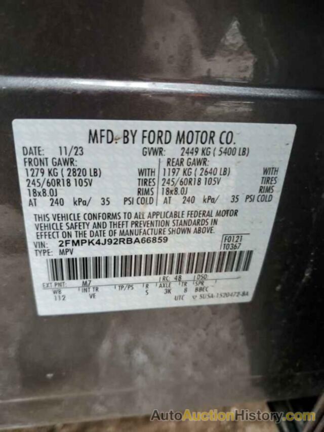 FORD EDGE SEL, 2FMPK4J92RBA66859