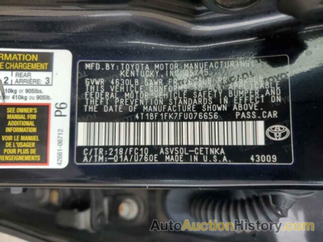 TOYOTA CAMRY LE, 4T1BF1FK7FU076656