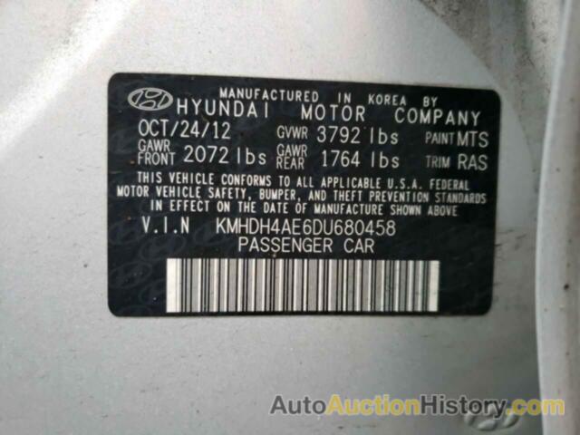 HYUNDAI ELANTRA GLS, KMHDH4AE6DU680458