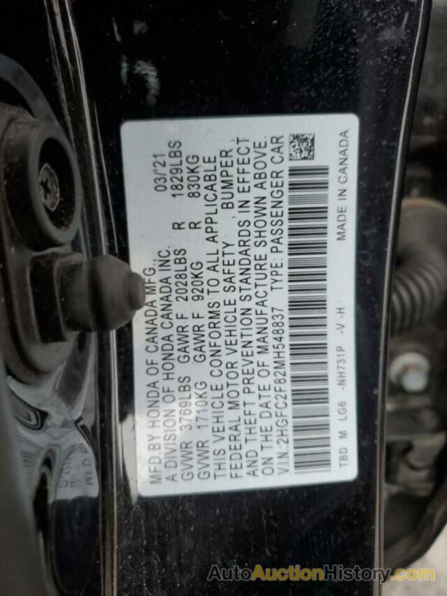 HONDA CIVIC SPORT, 2HGFC2F82MH548837