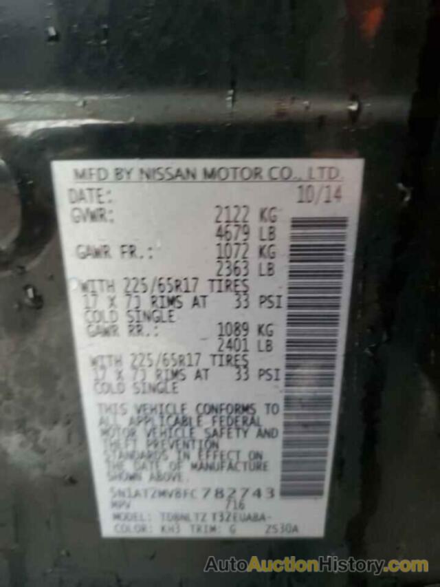 NISSAN ROGUE S, 5N1AT2MV8FC782743