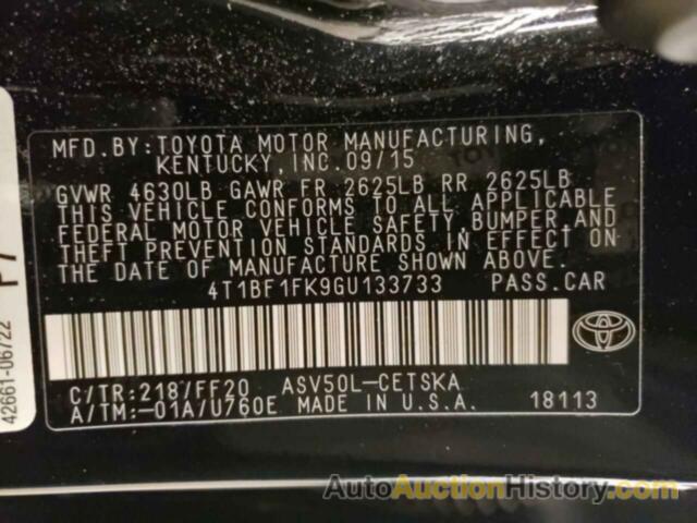 TOYOTA CAMRY LE, 4T1BF1FK9GU133733