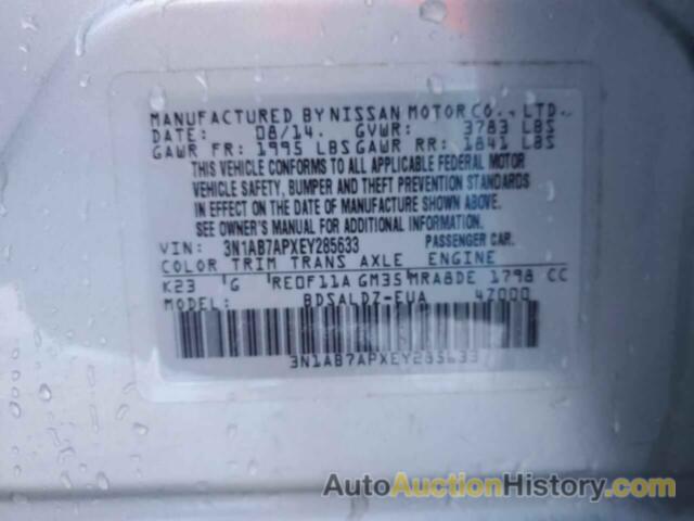 NISSAN SENTRA S, 3N1AB7APXEY285633