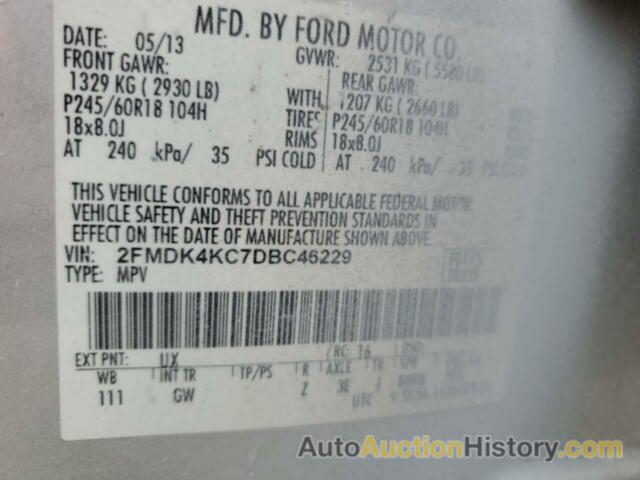 FORD EDGE LIMITED, 2FMDK4KC7DBC46229