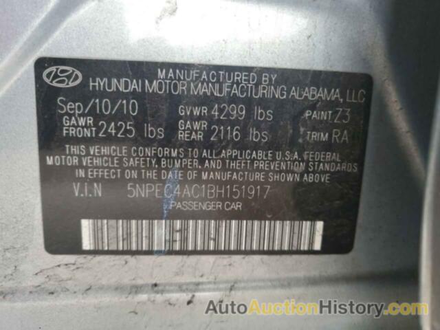 HYUNDAI SONATA SE, 5NPEC4AC1BH151917