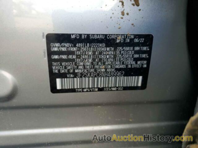 SUBARU FORESTER LIMITED, JF2SKAPC8NH489962