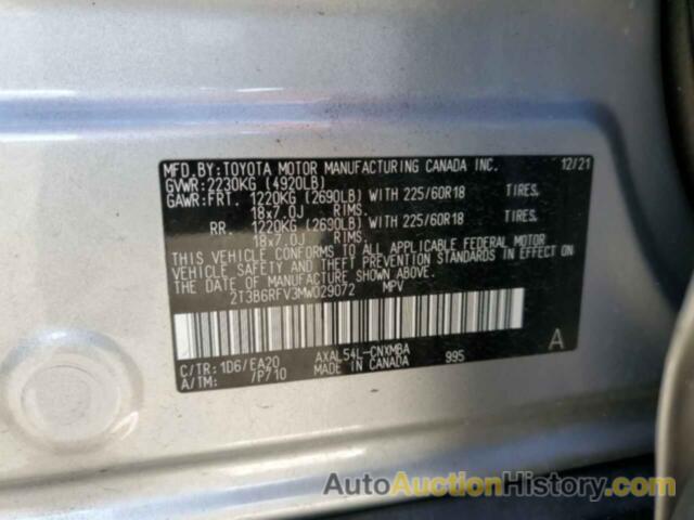 TOYOTA RAV4 XLE PREMIUM, 2T3B6RFV3MW029072