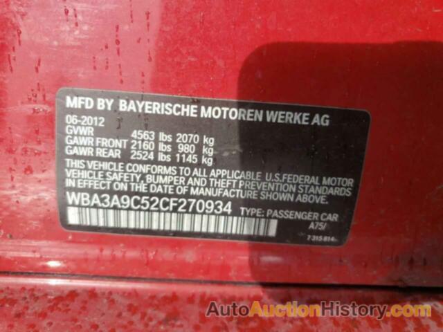 BMW 3 SERIES I, WBA3A9C52CF270934