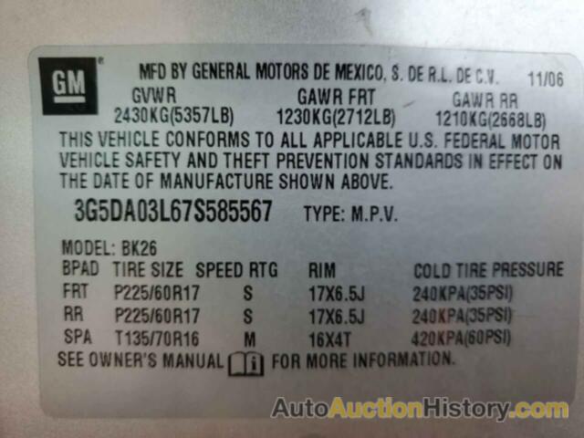 BUICK RENDEZVOUS CX, 3G5DA03L67S585567