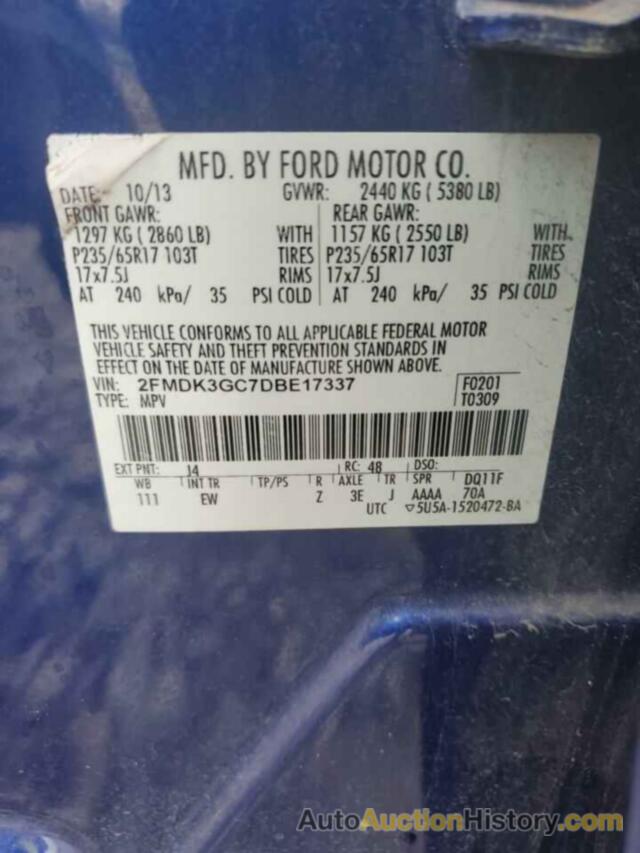 FORD EDGE SE, 2FMDK3GC7DBE17337