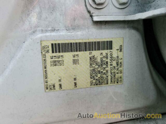 NISSAN MAXIMA S, 1N4AA5AP5CC856607