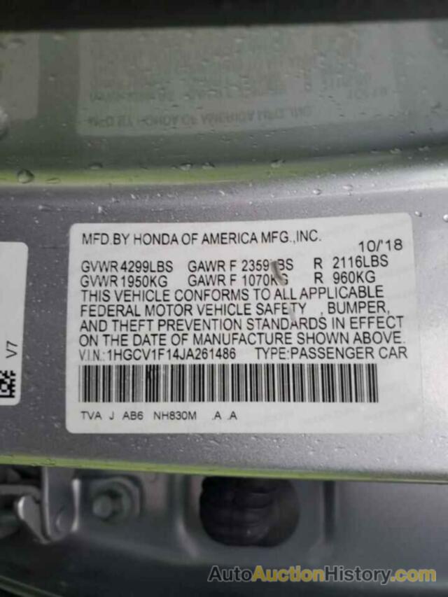 HONDA ACCORD LX, 1HGCV1F14JA261486