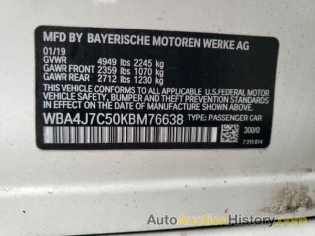 BMW 4 SERIES GRAN COUPE, WBA4J7C50KBM76638