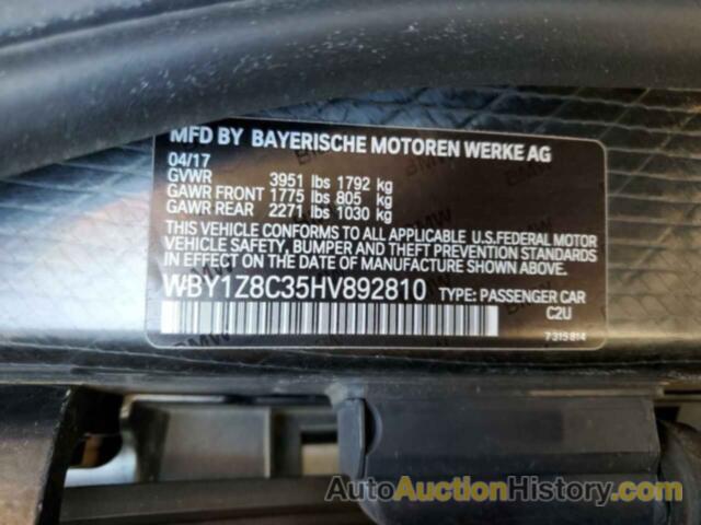 BMW I SERIES REX, WBY1Z8C35HV892810