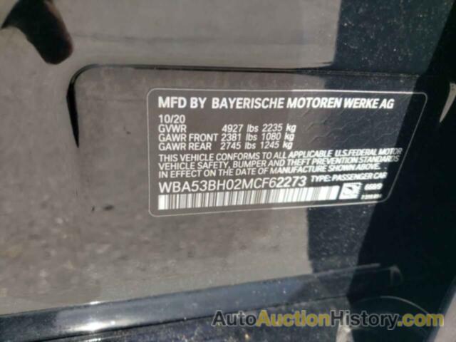 BMW 5 SERIES I, WBA53BH02MCF62273