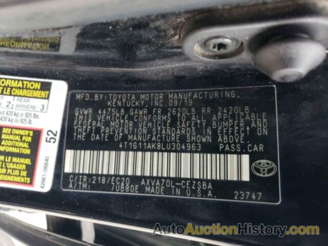 TOYOTA CAMRY SE, 4T1G11AK8LU304963