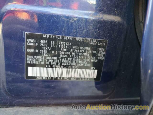 SUBARU OUTBACK 2.5I LIMITED, 4S4BSALC7F3319512