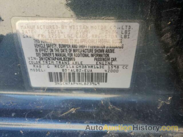 NISSAN VERSA S, 3N1CN7AP4HL823969