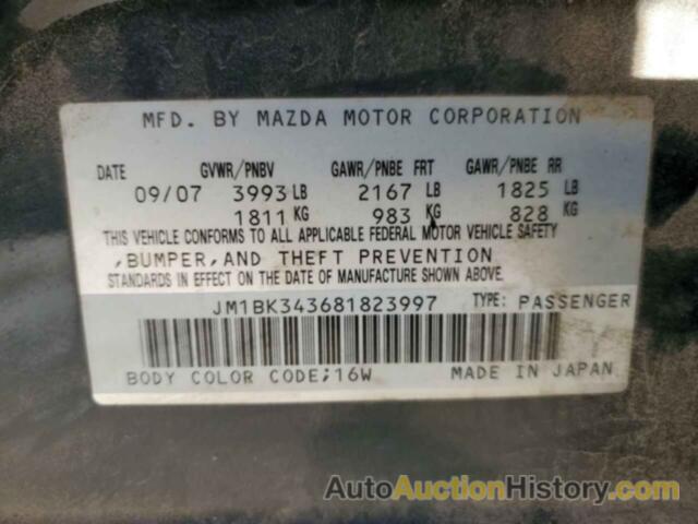 MAZDA MAZDA3 HATCHBACK, JM1BK343681823997