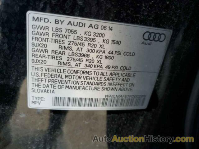 AUDI Q7 TDI PREMIUM PLUS, WA1LMAFE7FD002916