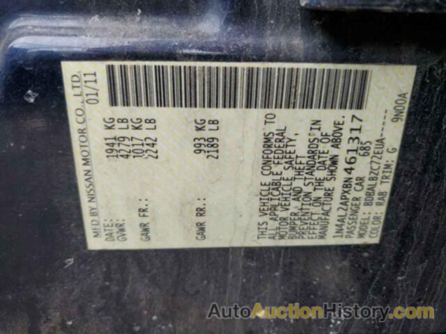 NISSAN ALTIMA BASE, 1N4AL2APXBN461317