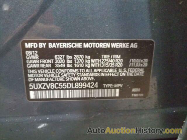 BMW X5 XDRIVE50I, 5UXZV8C55DL899424