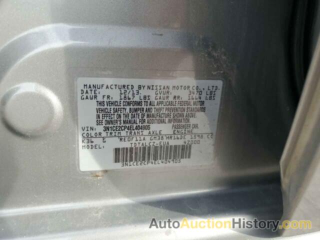 NISSAN VERSA S, 3N1CE2CP4EL404905