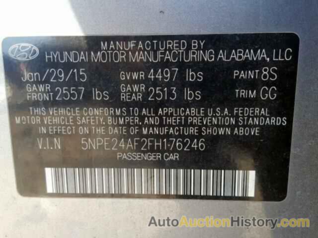 HYUNDAI SONATA SE, 5NPE24AF2FH176246