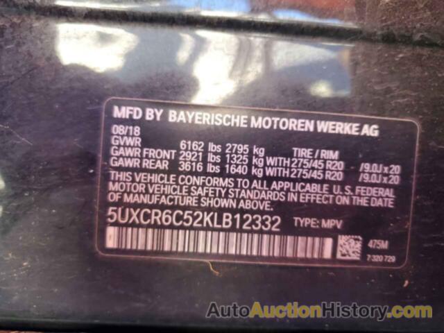 BMW X5 XDRIVE40I, 5UXCR6C52KLB12332