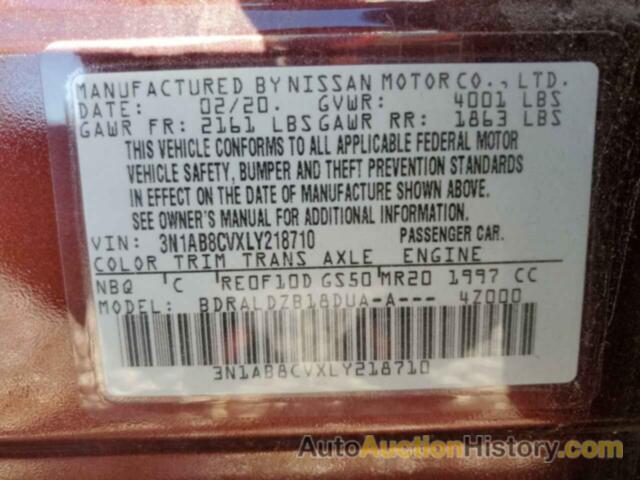 NISSAN SENTRA SV, 3N1AB8CVXLY218710