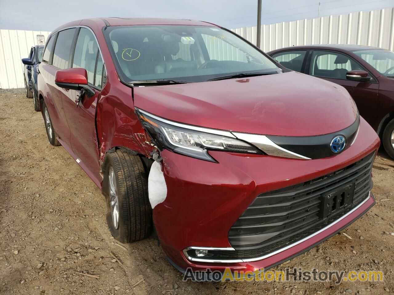 2022 TOYOTA SIENNA XLE, 5TDYRKEC8NS093300