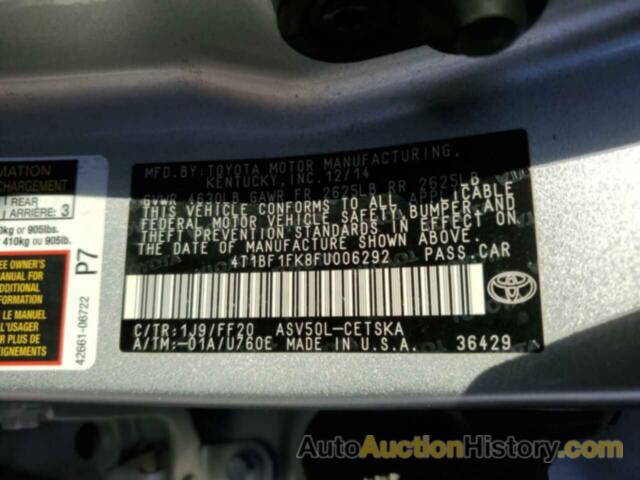 TOYOTA CAMRY LE, 4T1BF1FK8FU006292