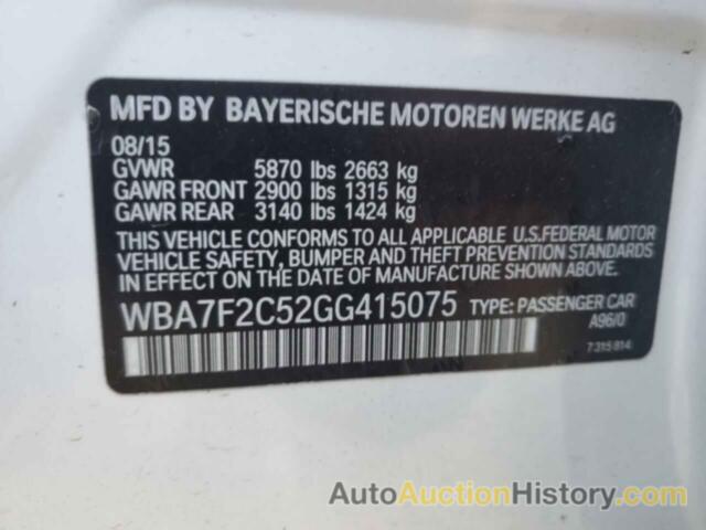 BMW 7 SERIES XI, WBA7F2C52GG415075